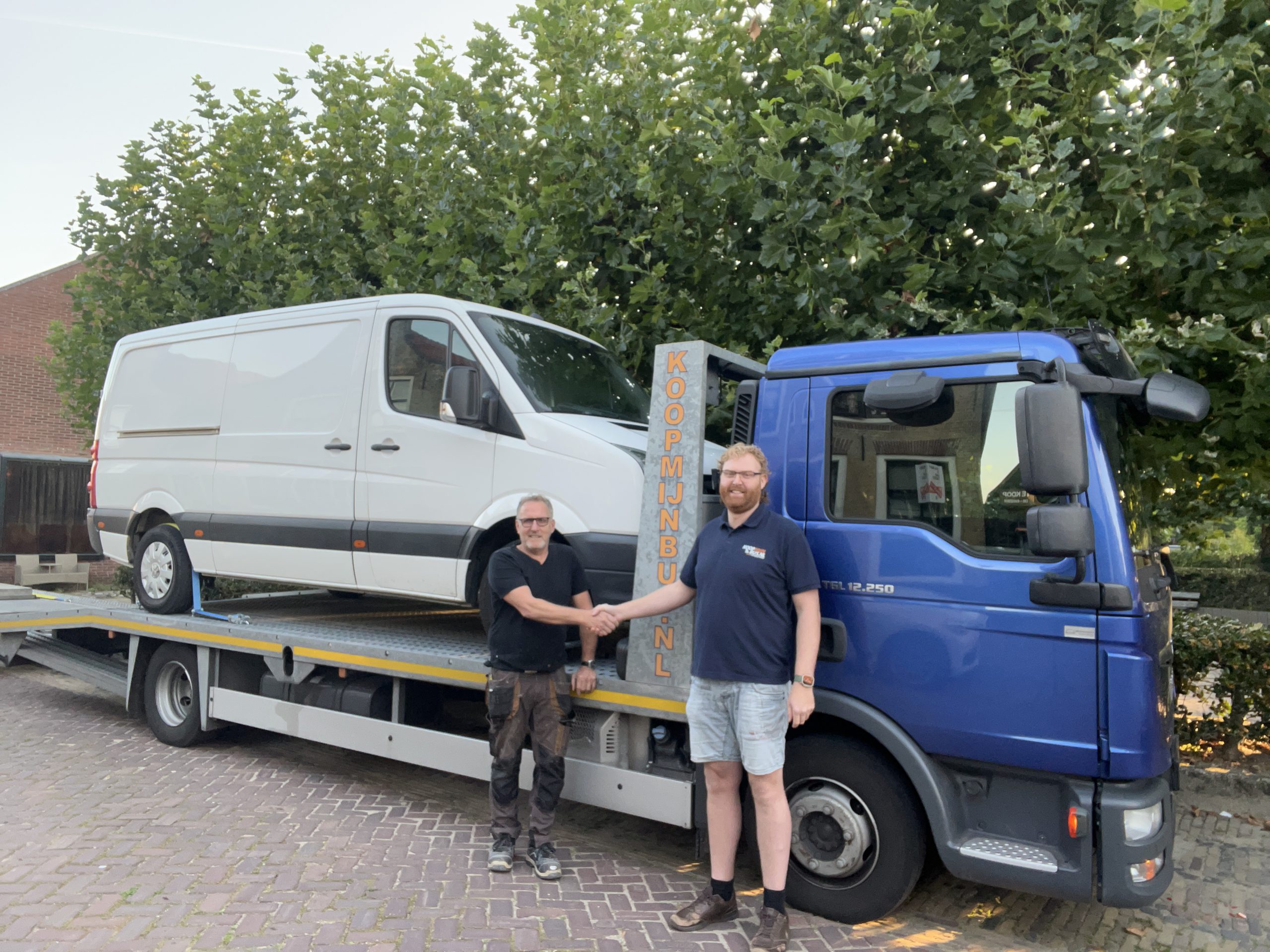 Een verkoop van een bestelwagen